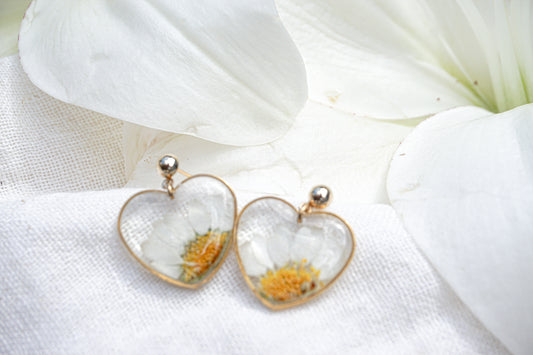Boucles d'Oreilles Coeur de Marguerite