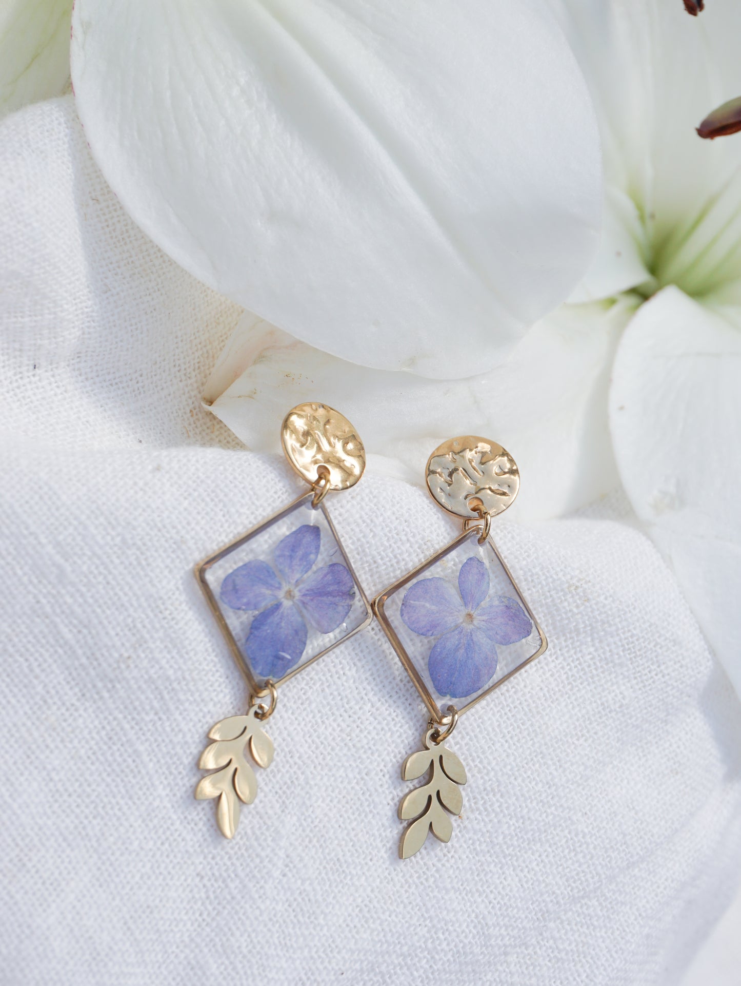 Boucles d'Oreilles Hortensia