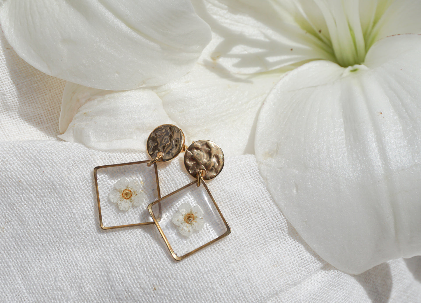 Boucles d'Oreilles Fleur de Spirée