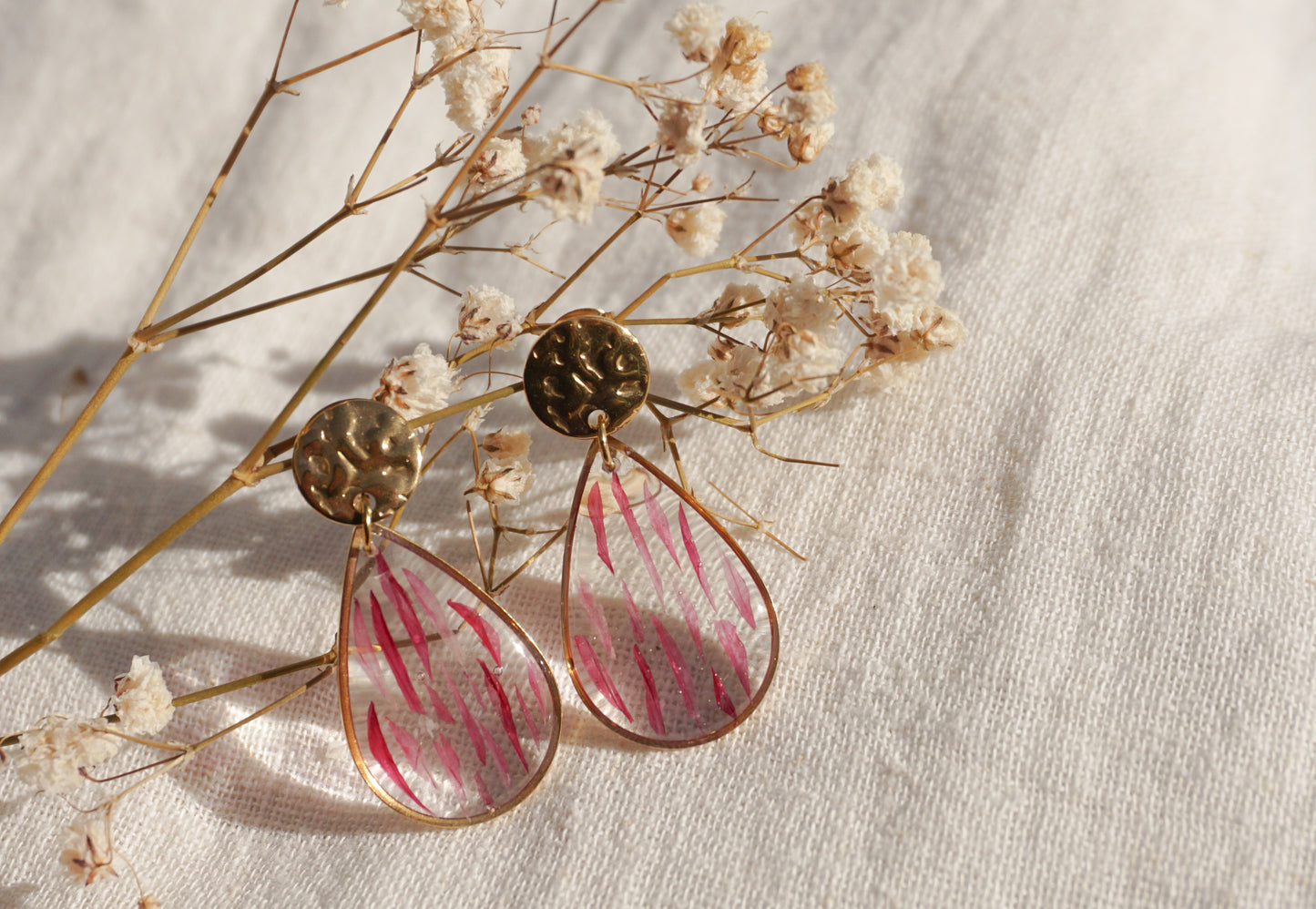 Boucles d'Oreilles Goutte Fleur de Bleuet