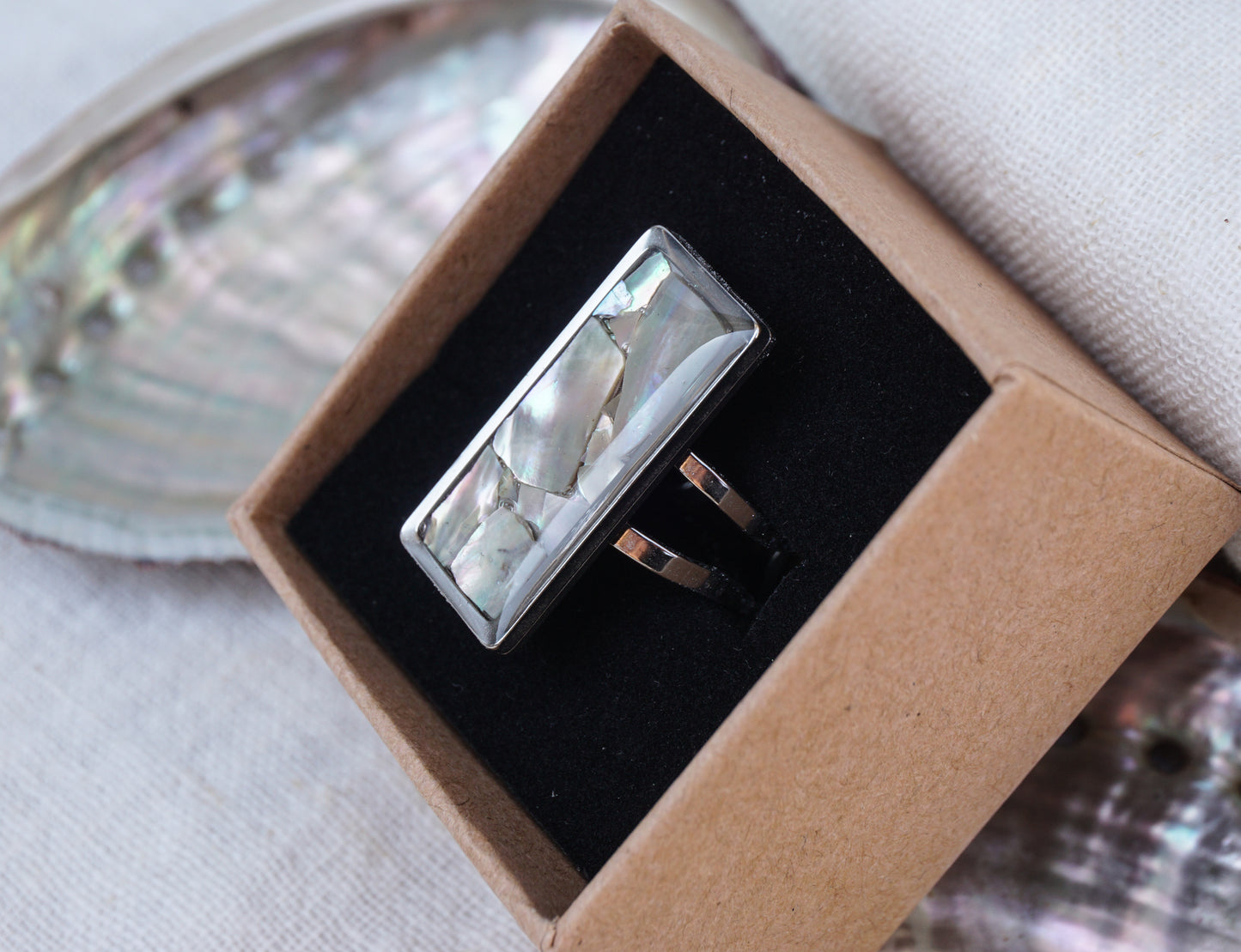 Bague Rectangulaire Ormeaux