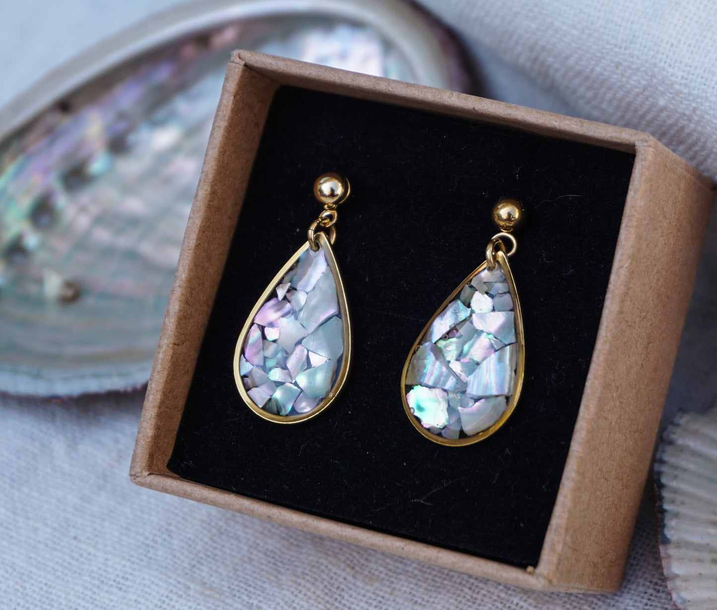 Boucles d'Oreilles Gouttes d'Ormeaux