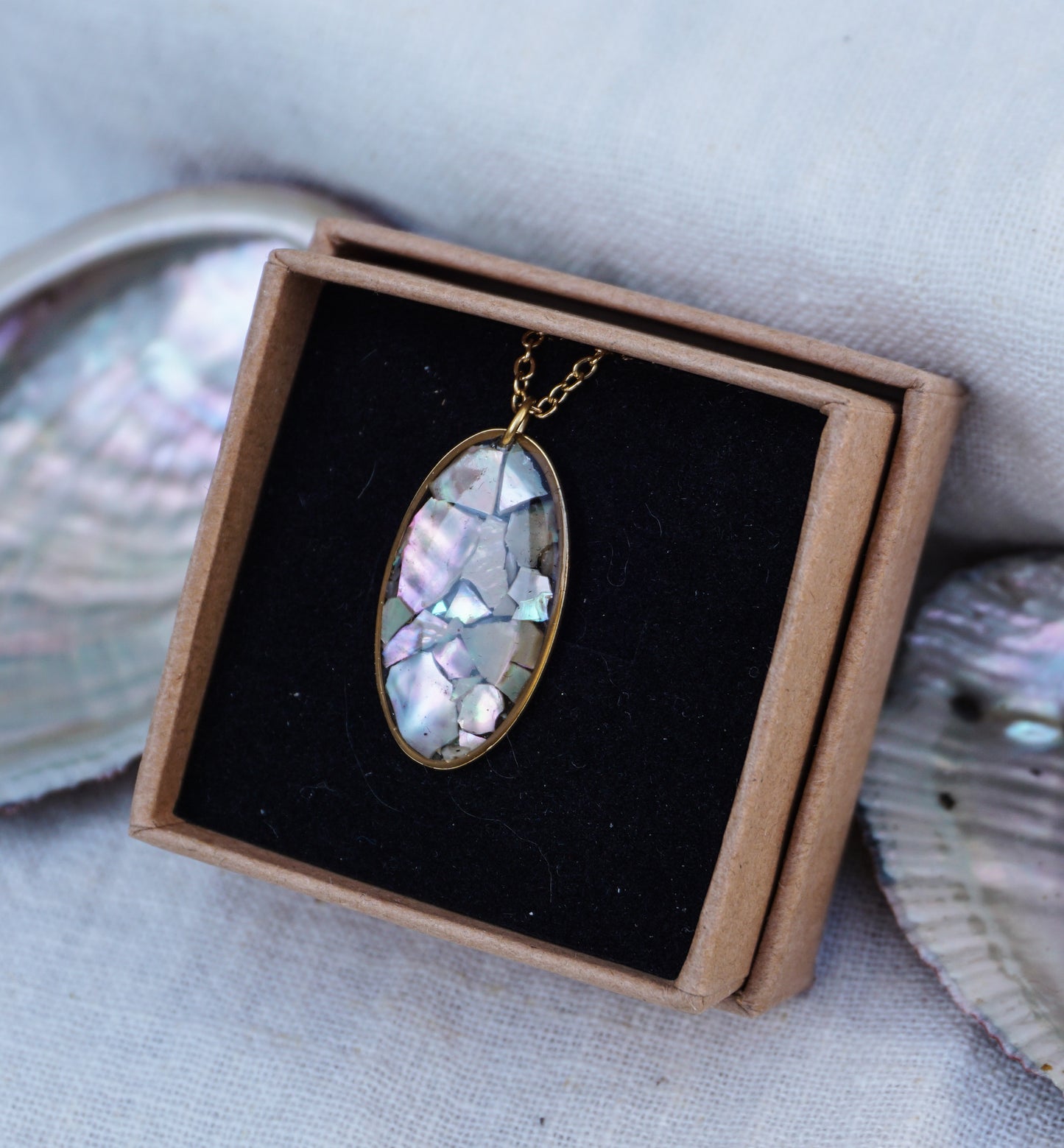Collier Ovale Coquille d'Ormeaux