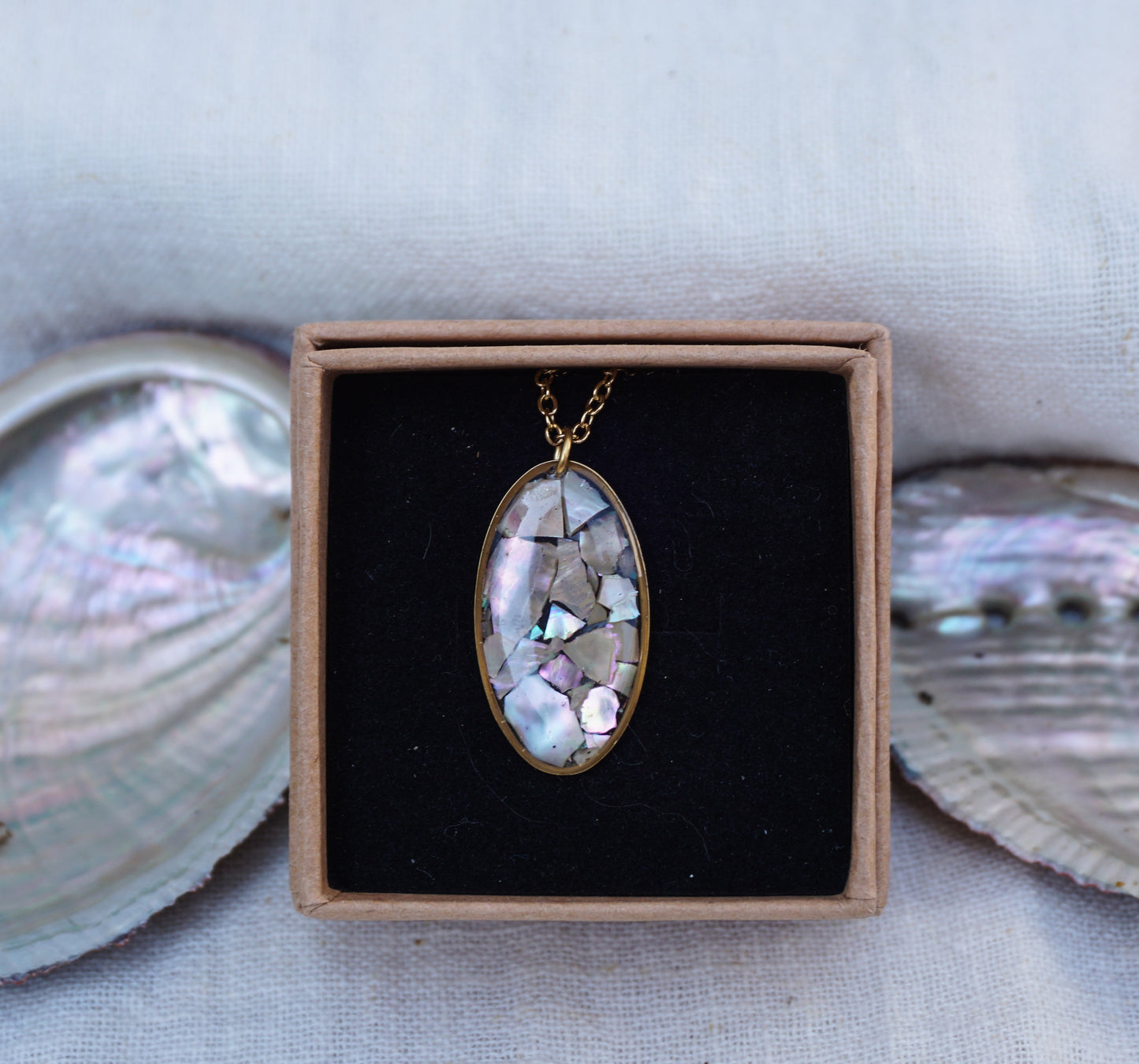 Collier Ovale Coquille d'Ormeaux