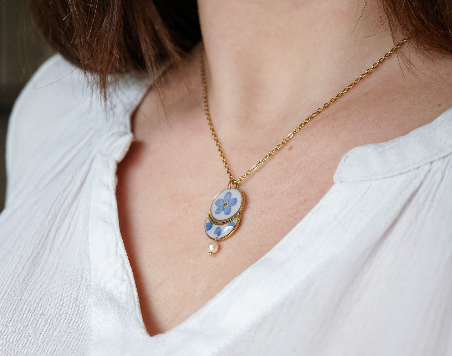 Collier Myosostis Vintage