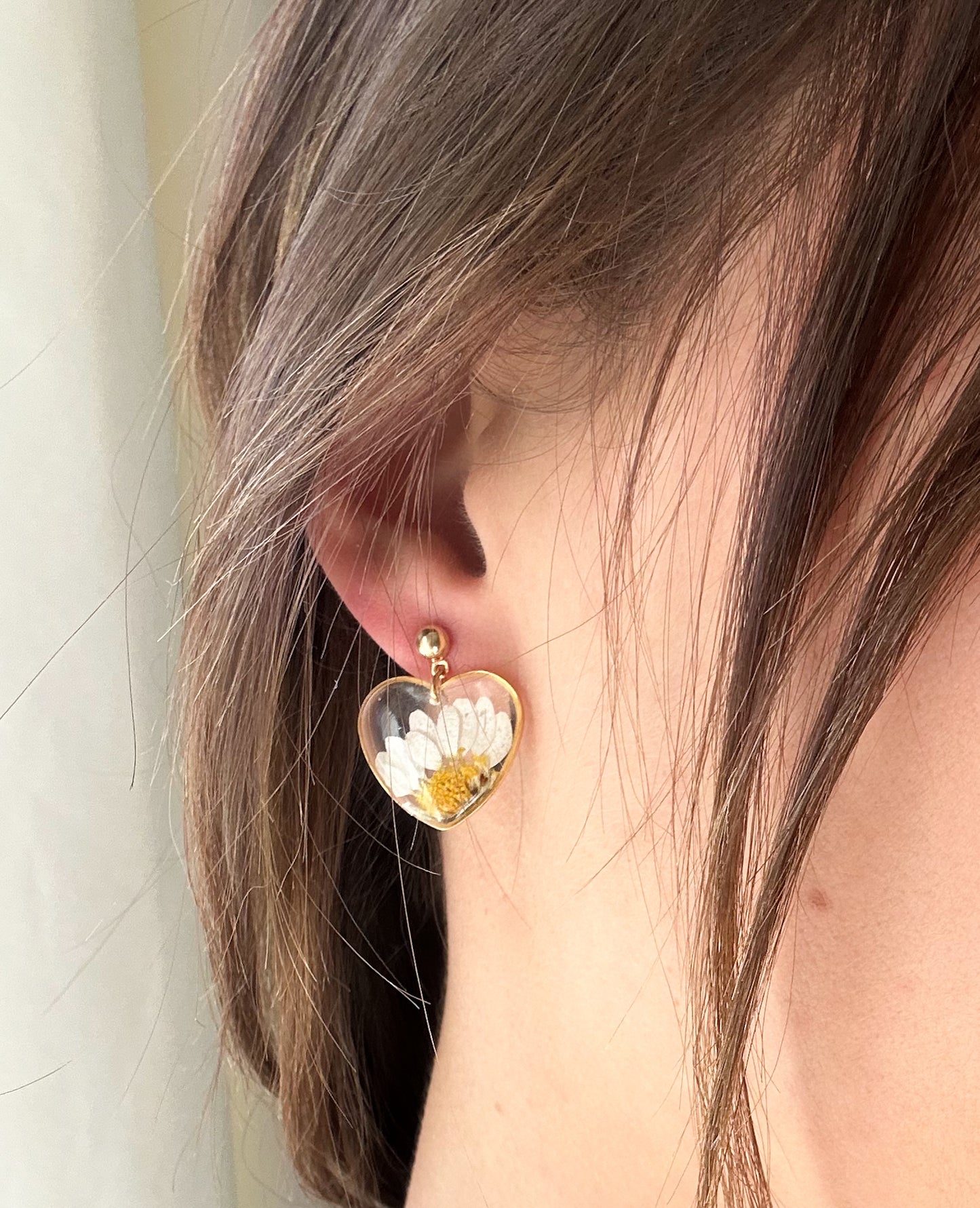 Boucles d'Oreilles Coeur de Marguerite