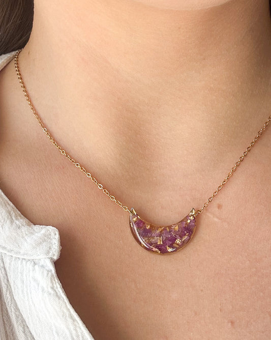 Collier Hortensia et Chrysanthème