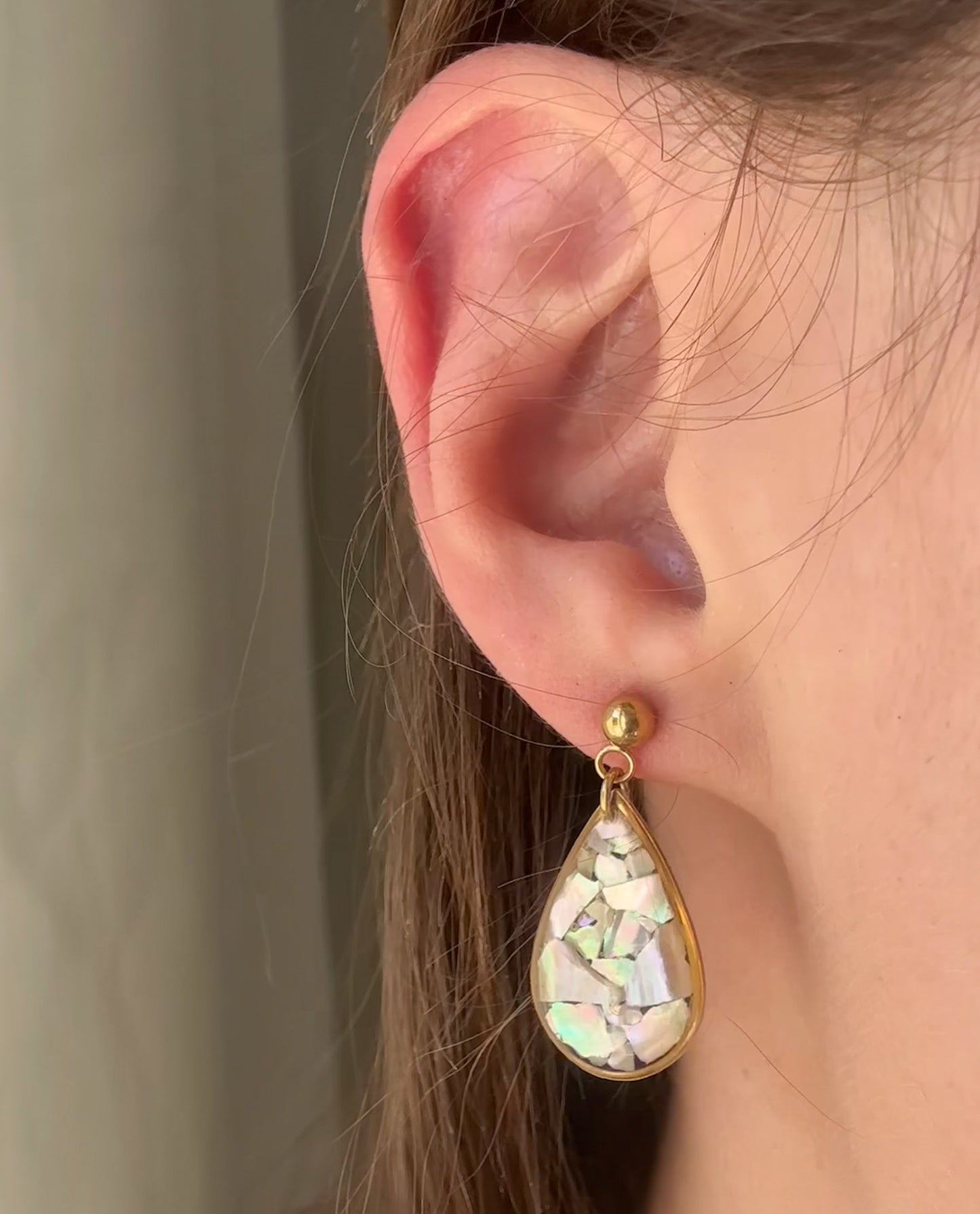 Boucles d'Oreilles Gouttes d'Ormeaux