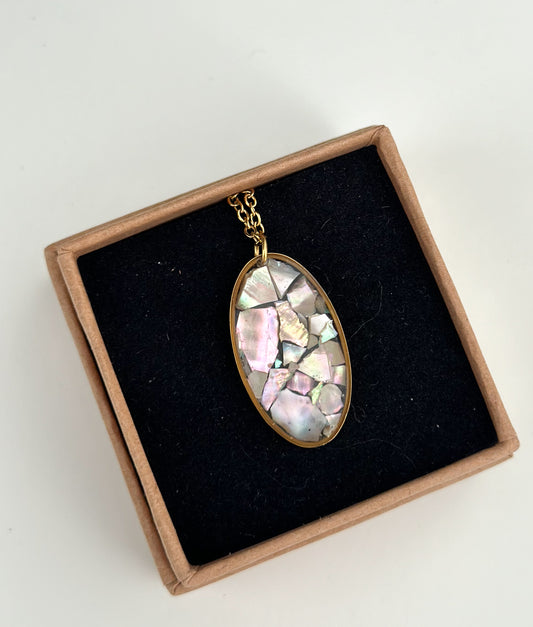 Collier Ovale Coquille d'Ormeaux