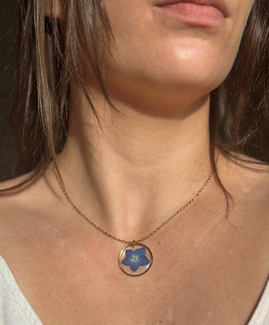 Collier Hortensia Bleu