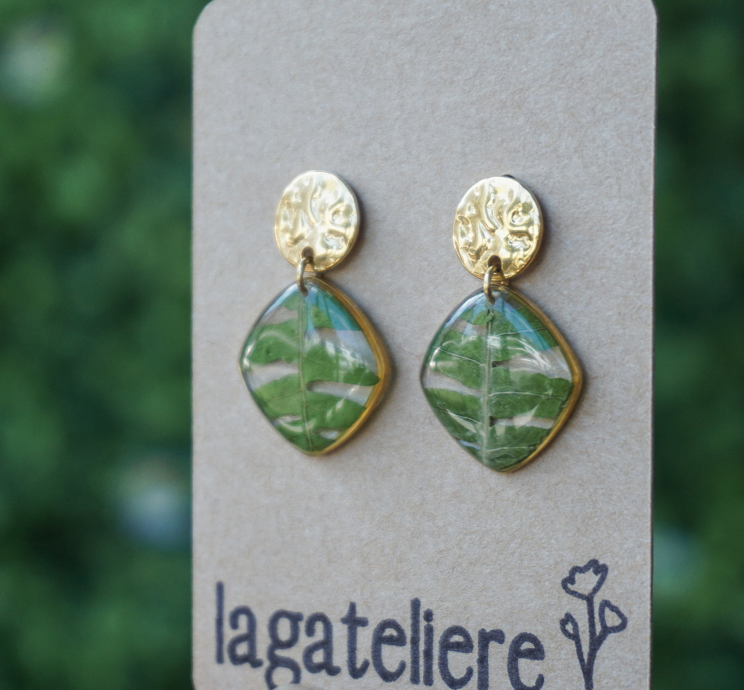 Boucles d'Oreilles Fougère