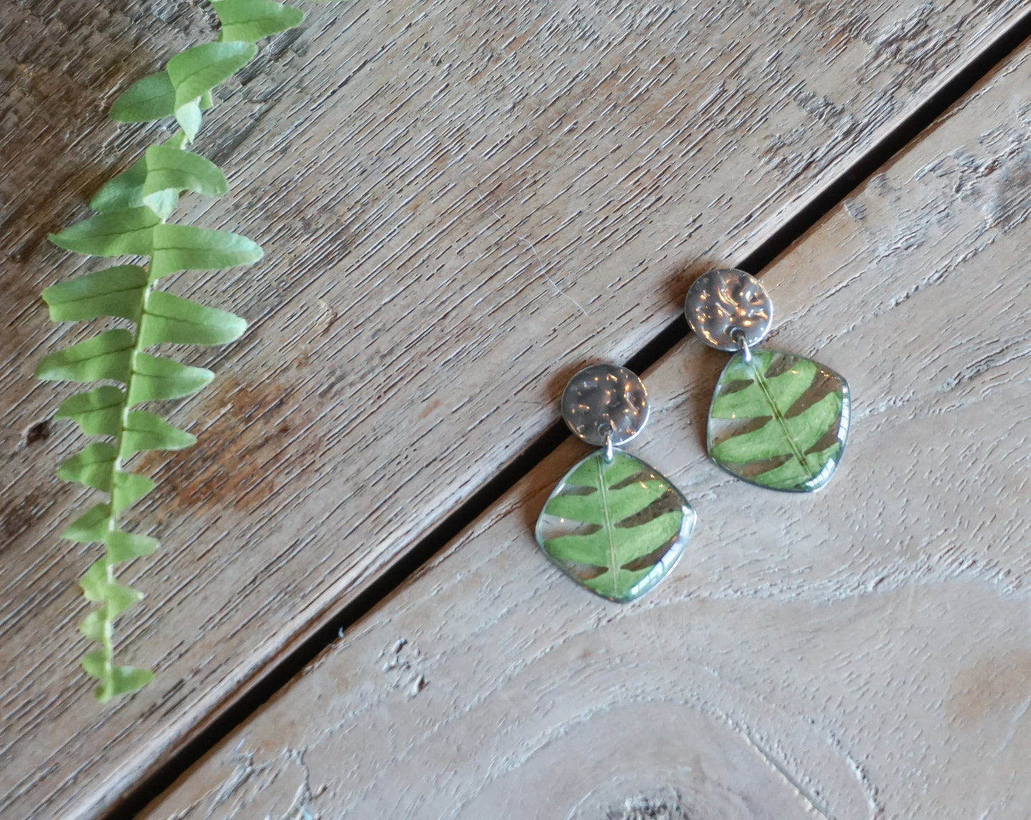 Boucles d'Oreilles Fougère