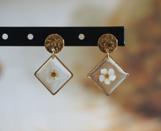 Boucles d'Oreilles Losange de Spirée