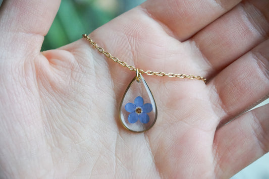 Collier Goutte de Myosotis