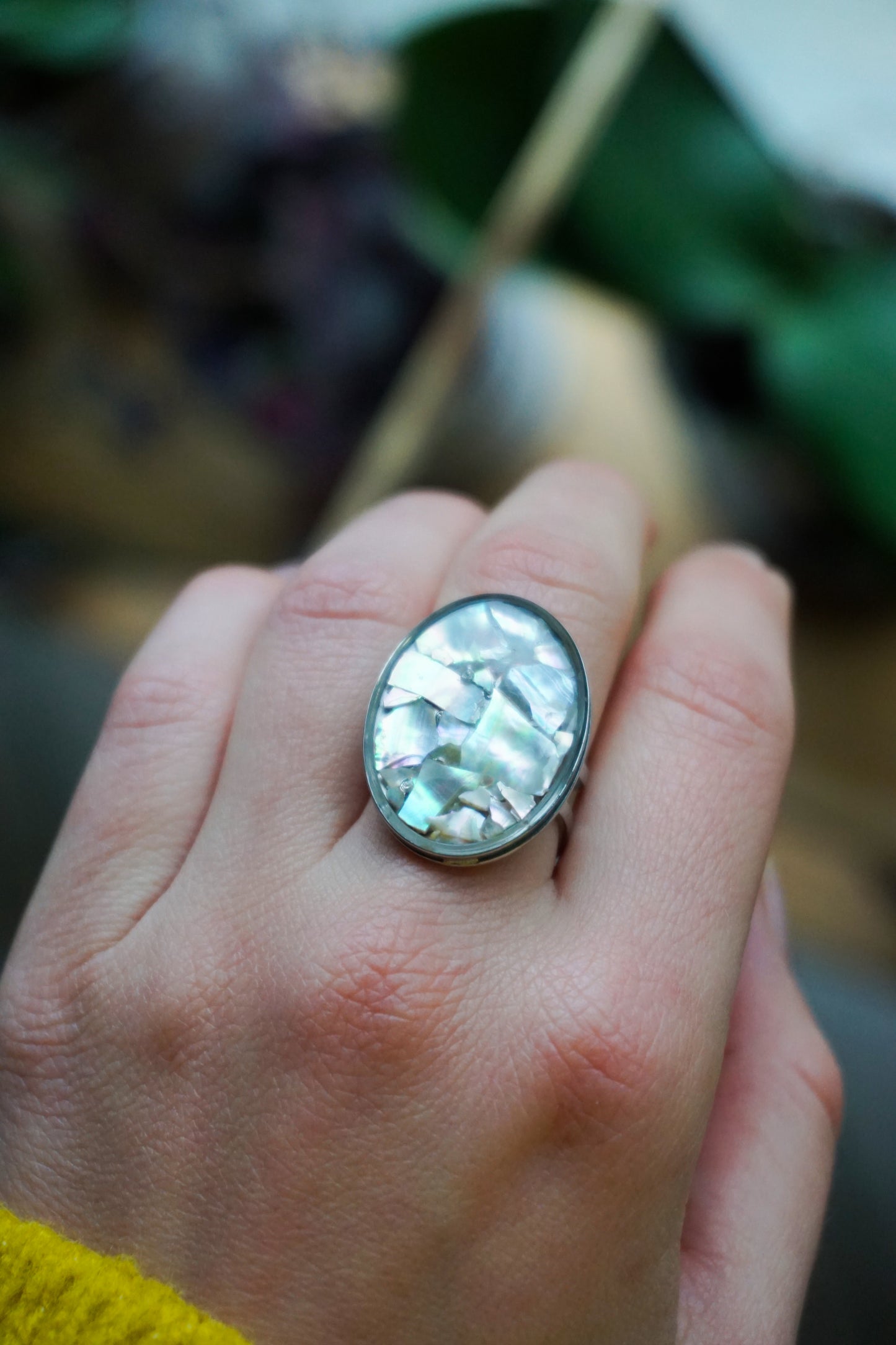 Bague Grand Ovale Ormeaux