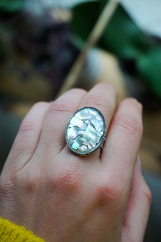 Bague Grand Ovale Ormeaux