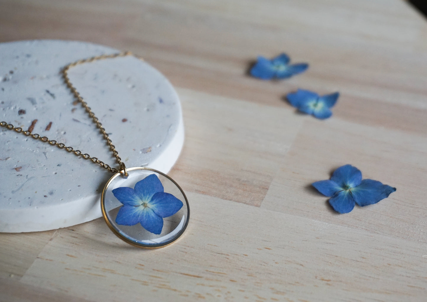 Collier Hortensia Bleu