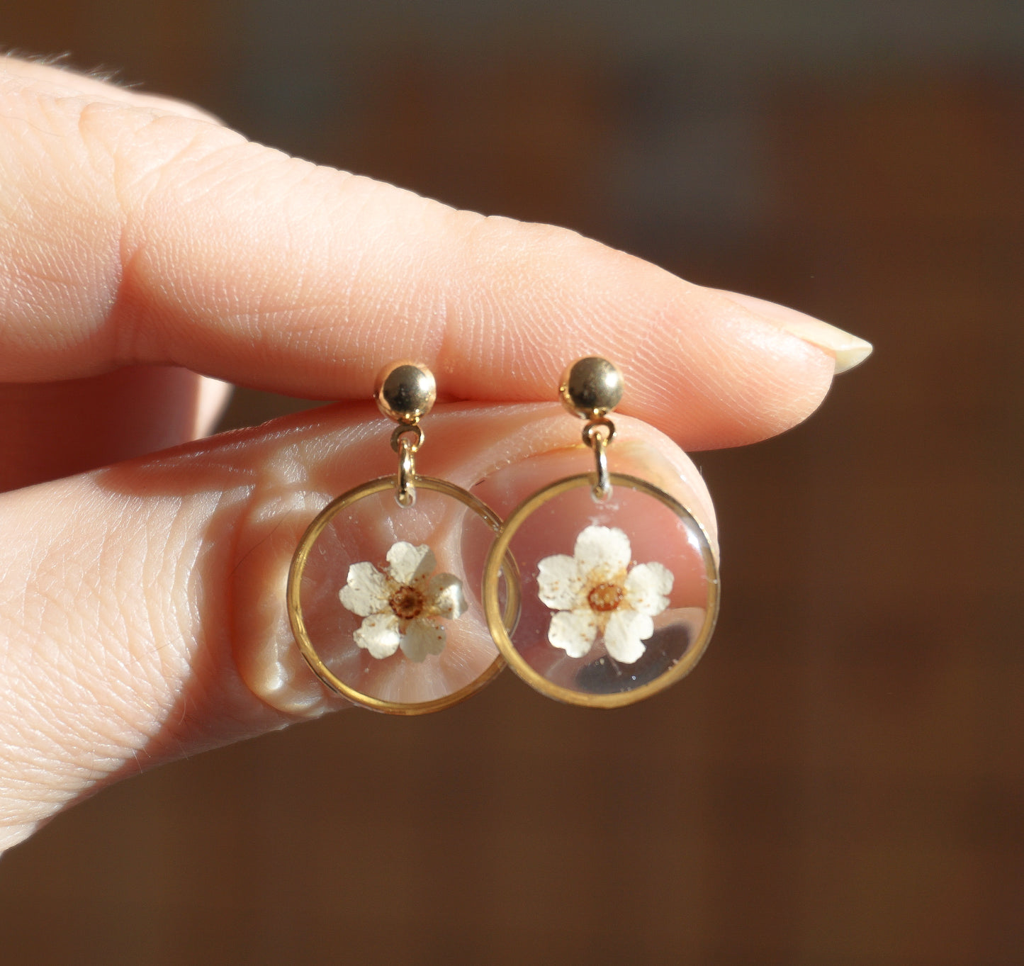 Boucles d'Oreilles Spirée Rondes