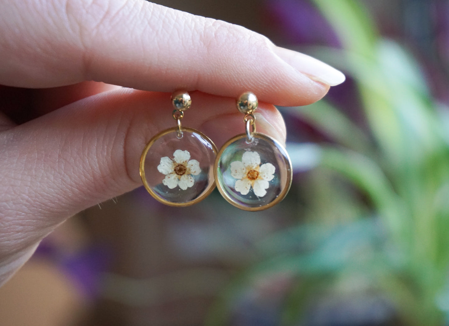 Boucles d'Oreilles Spirée Rondes