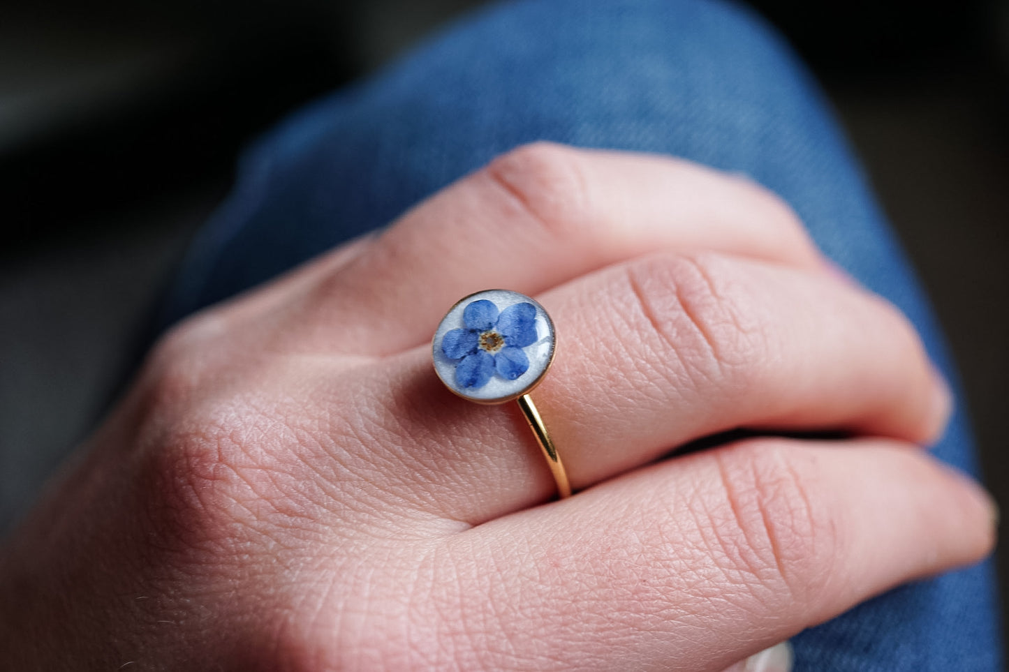 Bague Fleur de Myosotis