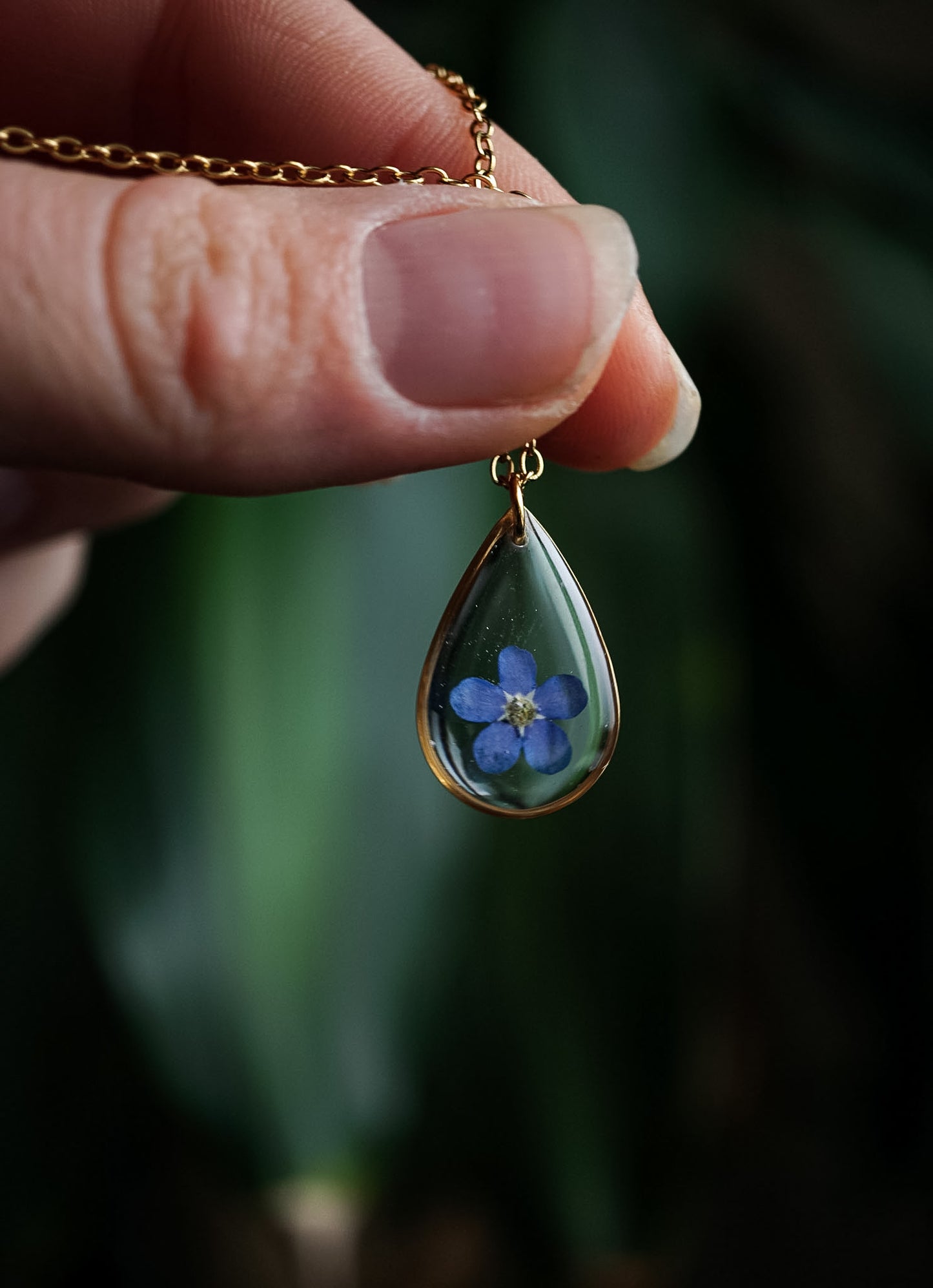 Collier Goutte de Myosotis