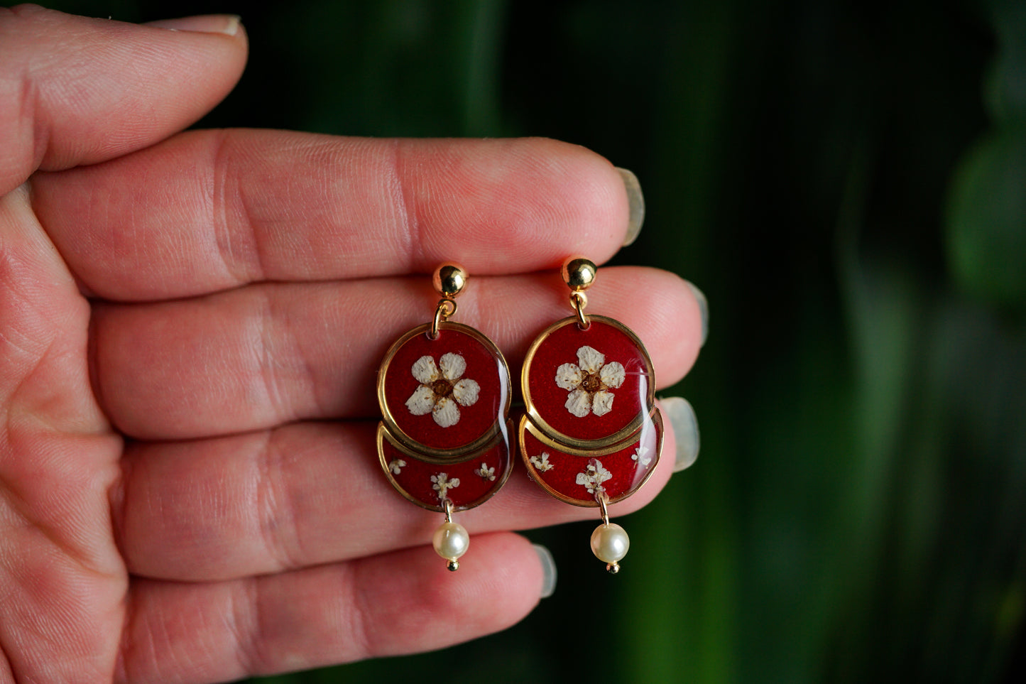 Boucles d'Oreilles Spirée Vintage