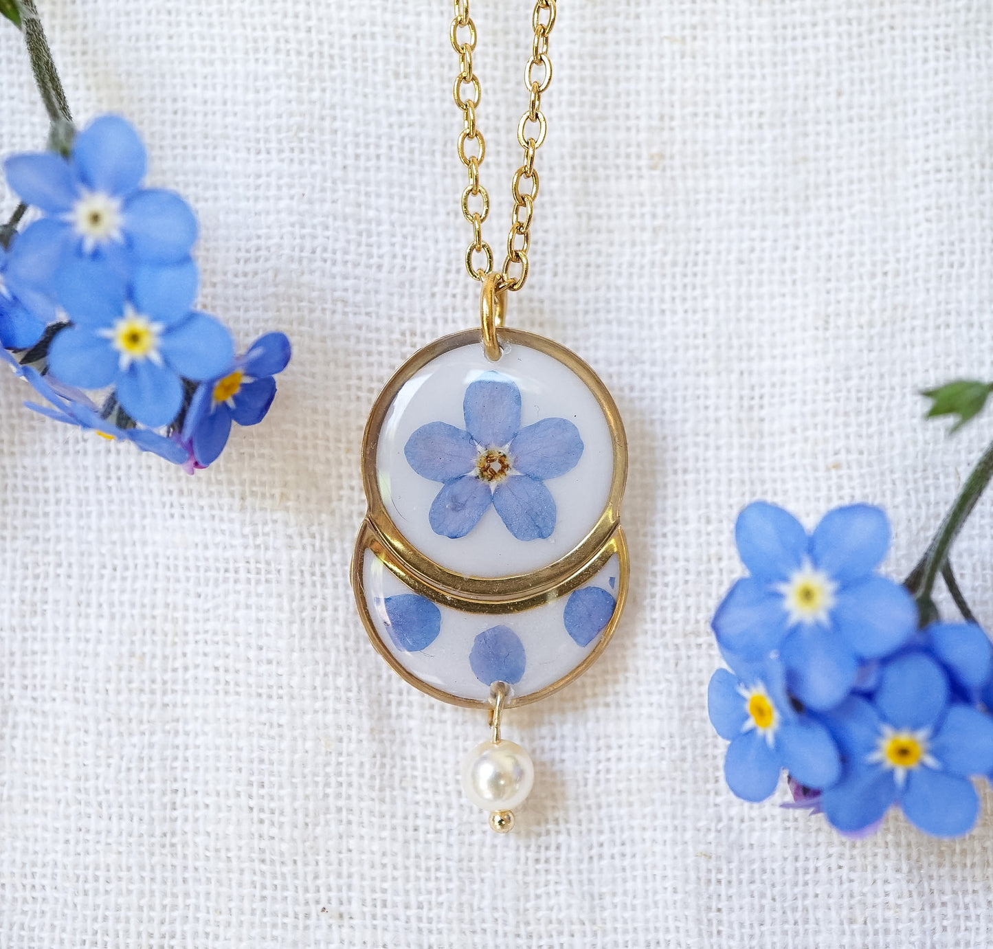 Collier Myosostis Vintage