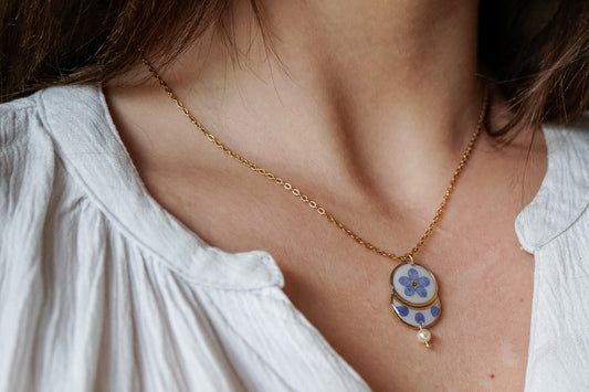 Collier Myosostis Vintage