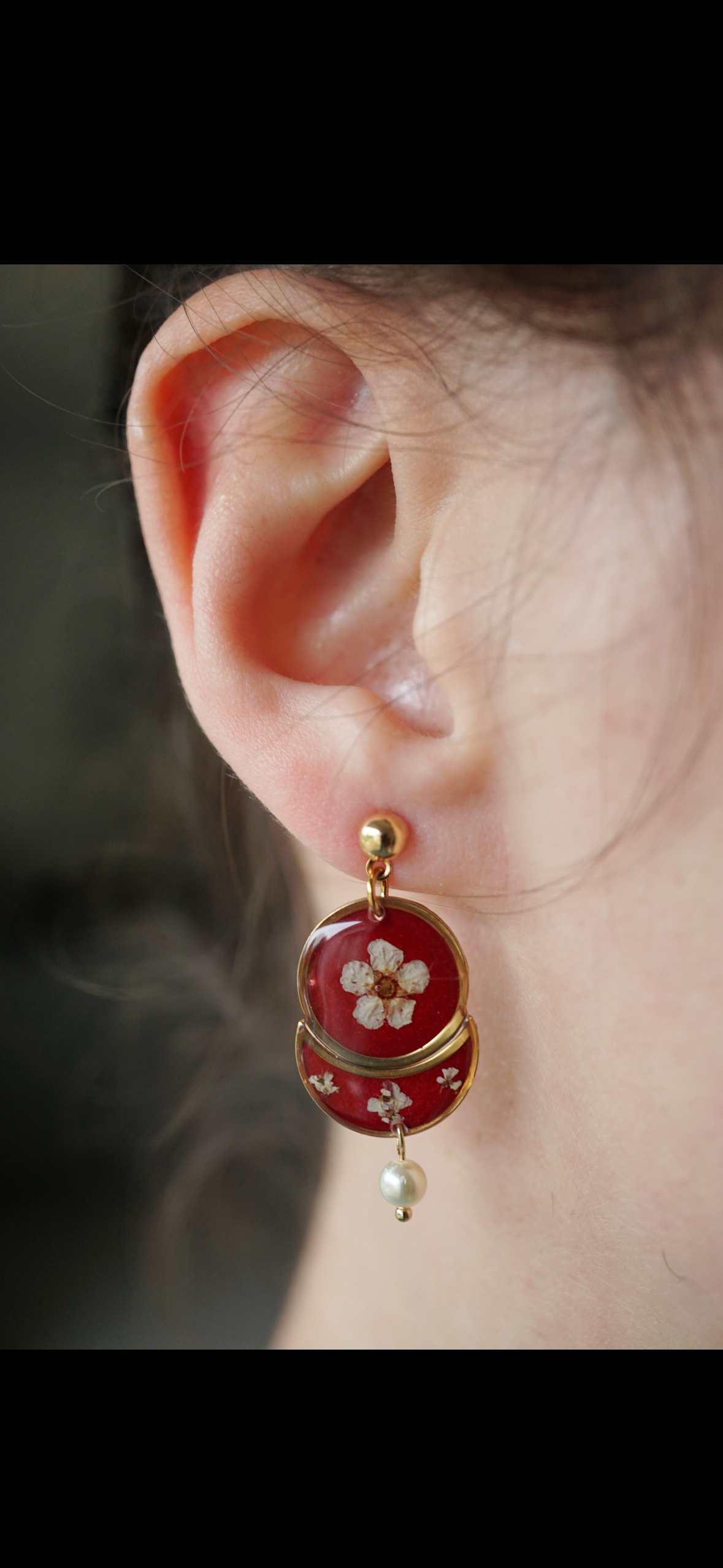 Boucles d'Oreilles Spirée Vintage