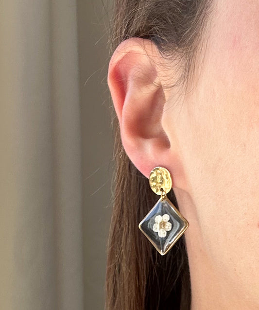 Boucles d'Oreilles Fleur de Spirée