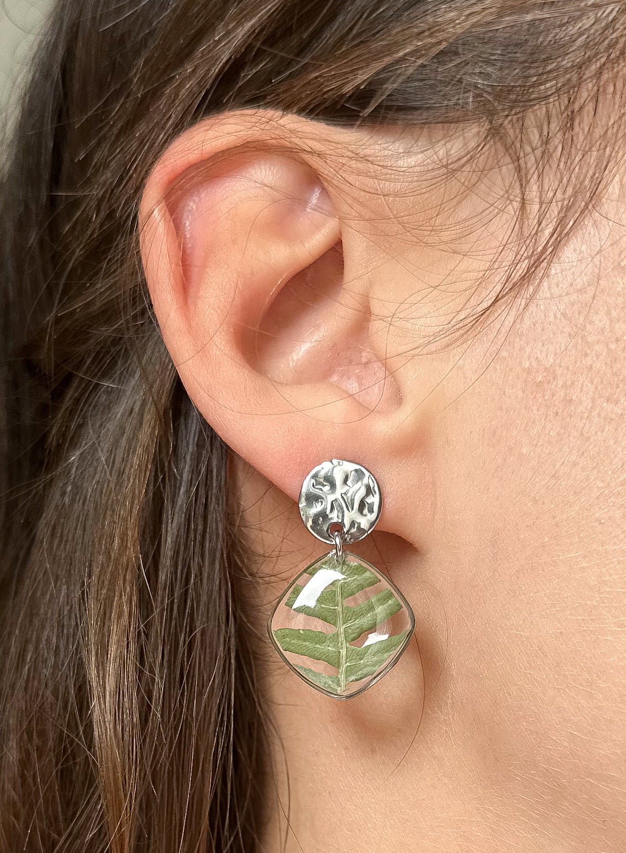 Boucles d'Oreilles Fougère