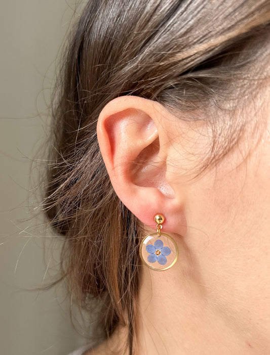 Boucles d'Oreilles Myosotis