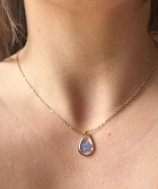 Collier Goutte de Myosotis